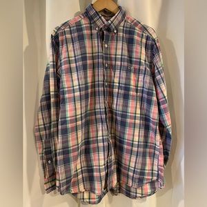 Vineyard Vines Plaid Button Up Slim‎ Fit Tucker Shirt Mens Size Large